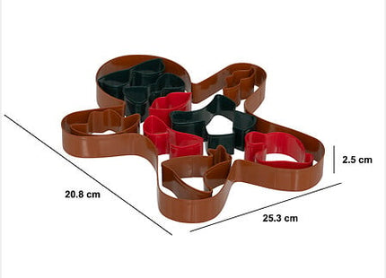 Juego de 10 cortadores para tartas navideñas acero inoxidable multicolor - 204671