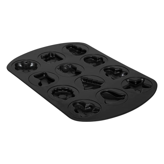 Molde para tarta navideña 41,8 cm de largo color negro - 204676