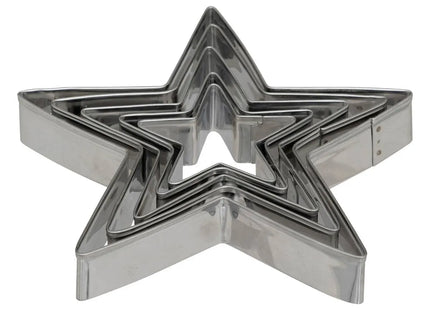 Juego de cortadores de galletas de estrella de 7 piezas para Navidad - 204679