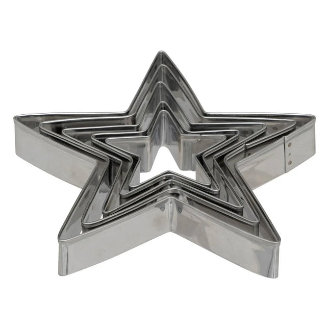 Juego de cortadores de galletas de estrella de 7 piezas para Navidad - 204679