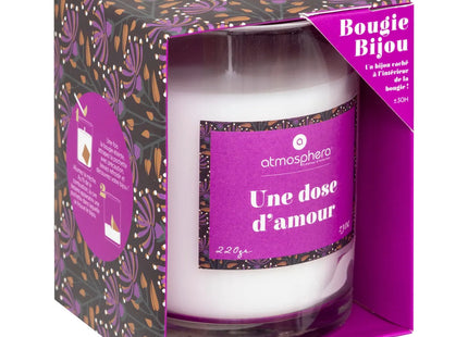 Vela perfumada "Mily" con joya 220g Frutos rojos - 204700A