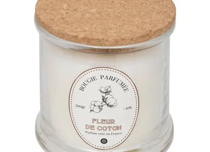 Vela perfumada "Hapo" algodón frasco de vidrio de 500 g con tapa  - 204703B