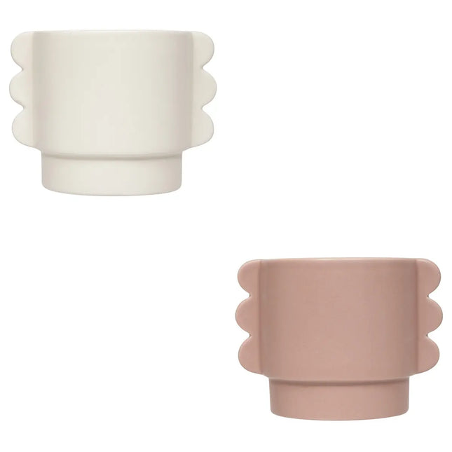 Vela perfumada "Wavy bliss" en pote de cerámica 370gr - 204730A