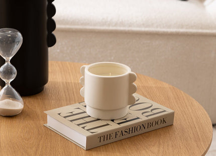 Vela perfumada "Wavy bliss" en pote de cerámica 370gr - 204730A