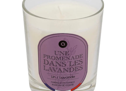 Vela perfumada "Nibi" de lino y lavanda 180g - 204740D