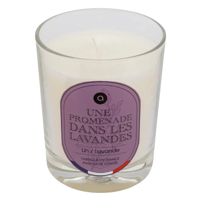 Vela perfumada "Nibi" de lino y lavanda 180g - 204740D