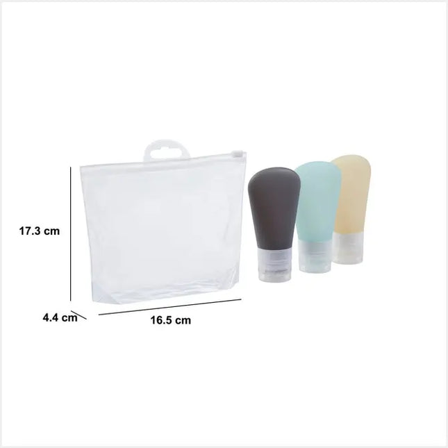 3 tubos de silicona con estuche azul, 60 ml - 204982