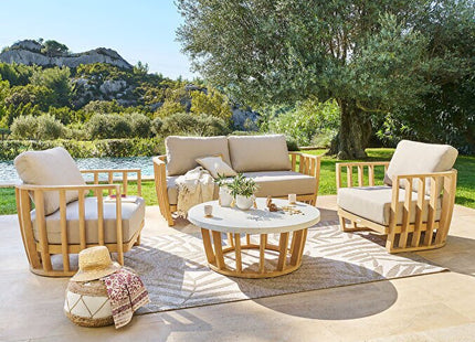 Salón de jardín LEMINDO Eucalipto 5 plazas  - 205210