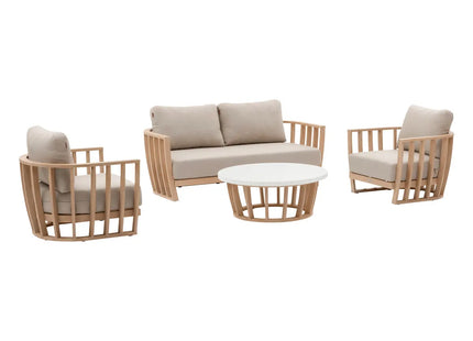 Salón de jardín LEMINDO Eucalipto 5 plazas  - 205210