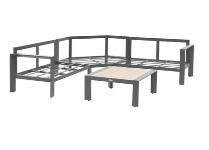 Salón de esquina de jardín ÉVASION Grafito & Honey 5 plazas  - 205240A