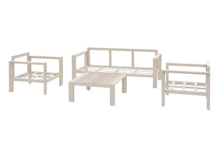 Salón de jardín ÉVASION Arcilla & Lino 5 plazas - 205241B