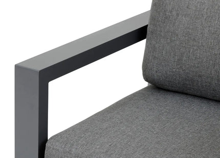 Sofá de jardín ÉVASION + 2 sillones + 1 mesita Grafito 3 plazas - 205244A