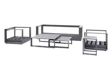 Salón de jardín ALLURE Grafito 5 plazas - 205262A