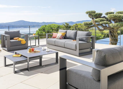 Salón de jardín ALLURE Grafito 5 plazas - 205262A