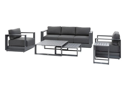 Salón de jardín ALLURE Grafito 5 plazas - 205262A