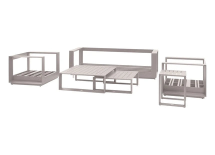 Salón de jardín ALLURE avena 5 plazas - 205262B