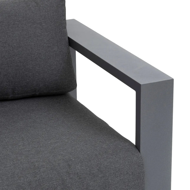 Salón de esquina de jardín ALLURE Grafito 5 plazas - 205263A