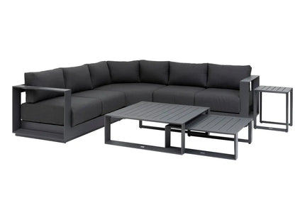 Salón de esquina de jardín ALLURE Grafito 5 plazas - 205263A