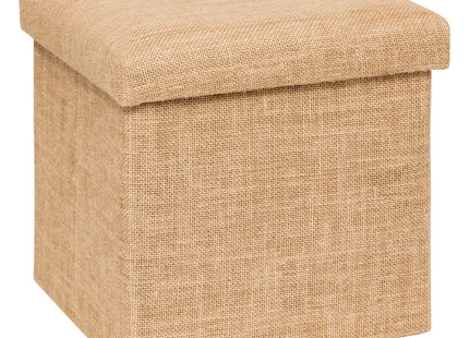 Puf de almacenaje "Mix 'n' Modul" en lona de yute 31x31cm - 205537