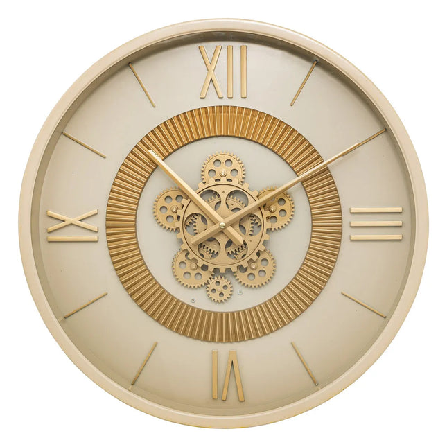 Reloj mecánico "Guiliana" metal beige D50cm - 205607