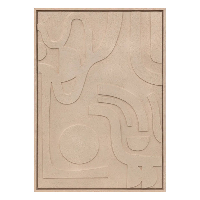 Deco de pared 3D "Azra" beige 50x70cm - 205661