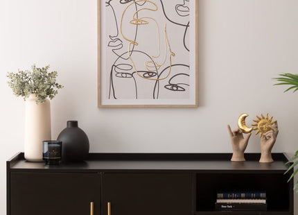 Cuadro enmarcado "Coralie" estampado 45x60cm - 205676