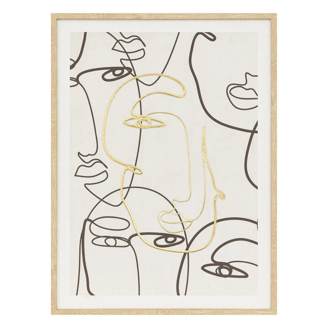 Cuadro enmarcado "Coralie" estampado 45x60cm - 205676