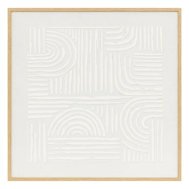 Deco de pared 3D "Kaya" blanco 60x60cm - 205683