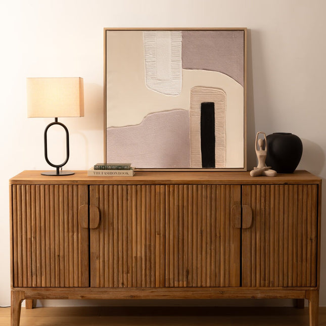 Deco pared 3D "Laurenz" blanco y violeta 80x80cm - 205690