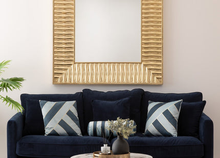 Espejo cuadrado "Leny" metal dorado 113x113cm - 205703