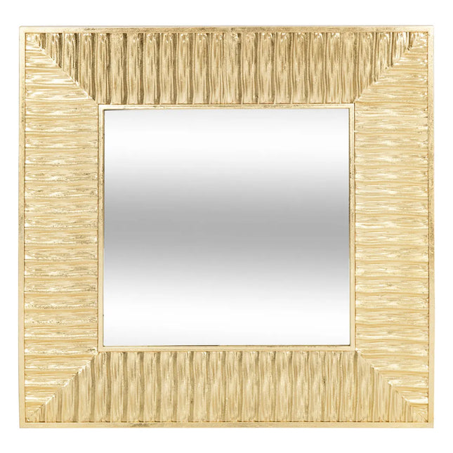 Espejo cuadrado "Leny" metal dorado 113x113cm - 205703
