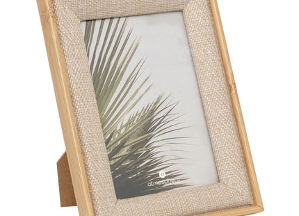 Porta retrato "Zera" de tela 10x15cm beige - 205708