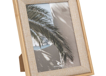 Porta retrato "Zera" Tela beige 13x18cm - 205709