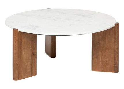 Mesa de centro "Nanda" mármol blanco, 91x 41cm - 205804