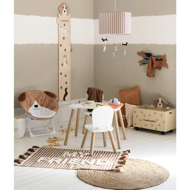 Conjunto infantil de 3 piezas de mesa y 2 sillas "Alex" blanco - 205805
