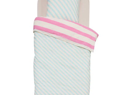 Set de cama infantil de 2 piezas "Azel" de algodón morado a rayas - 205862