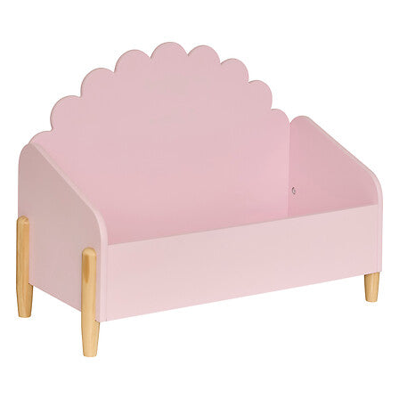 Baúl "Douceur" flor 61x44cm MDF rosa - 205878C