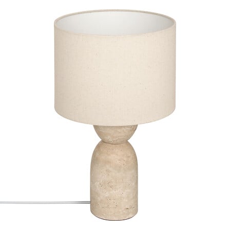 Velador de mesa "Erin" D28 x A. 47,5 cm beige marmol - 205910