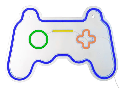 Tubo de neón LED de pared azul "Manette" L 41cm - 205957