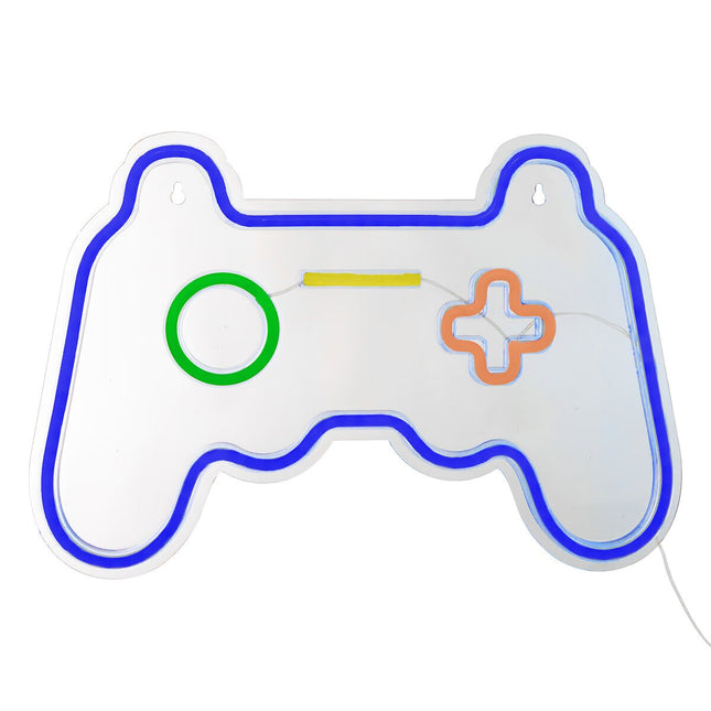 Tubo de neón LED de pared azul "Manette" L 41cm - 205957