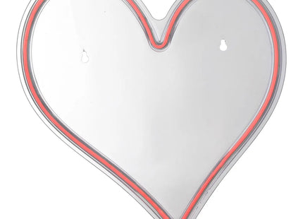 Tubo de neón LED de pared "Corazón" rojo L32cm - 205963