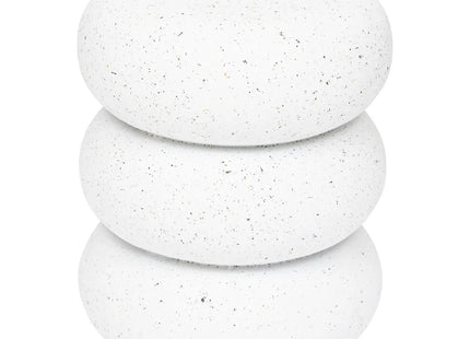 Mesa auxiliar "Stoneto" blanca 43x35x35cm - 206003B