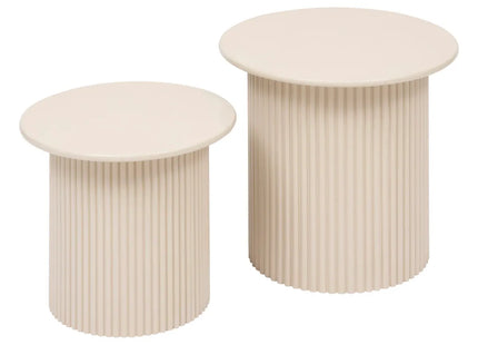 2 mesas nido beige "Eino" 40x40x38cm - 206022