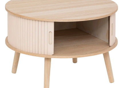 Mesa de centro de 2 puertas "Nysos" beige 60x60x40,7cm - 206053A