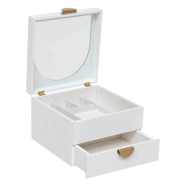 Caja de joyería de madera blanca "Wild", 20x20cm - 206166