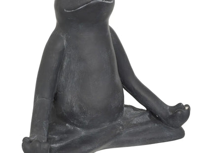 Estatuilla de rana para exterior "Lia Grey" A18cm en cemento - 206232