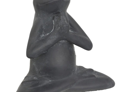 Estatuilla de rana para exterior "Lia Grey" A18cm en cemento - 206232