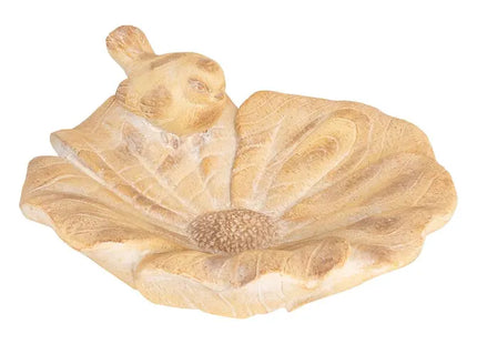 Bandeja decorativa beige "Birdy", 38 cm de diámetro - 206234