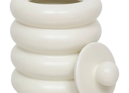 Caja decorativa "Mike" cerámica blanca 14,7 x 11,2 cm - 206242