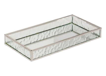 Bandeja "Ania" efecto espejo plata PM - 206244